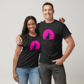 Kat Met Vlinder Roze Zonsondergang T-shirt (Unisex)