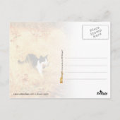 Kat met vogel in mond briefkaart (Achterkant)