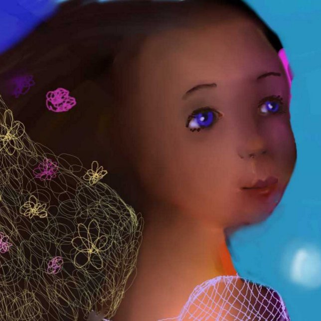 Kat met vogeltjes en abstract s kussen (Creator heeft geüpload)