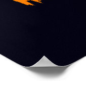 Kat met volle maan Halloween Poster (Hoek)