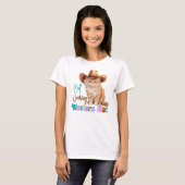 Kat met Western Pet-85246 T-shirt (Voorkant volledig)