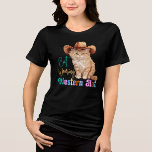Kat met Western Pet-85246 Tri-Blend Shirt