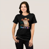 Kat met Western Pet-85246 Tri-Blend Shirt (Voorkant volledig)