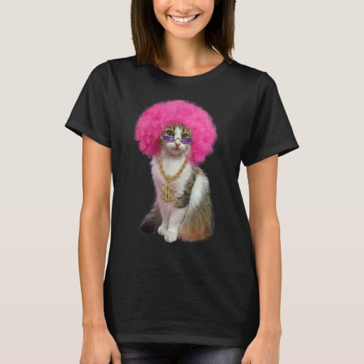 Kat met wijn t-shirt (Voorkant)
