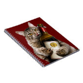 Kat met wijnfles notitieboek (Rechterzijde)