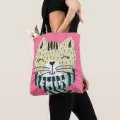 kat met wintersjaal tote bag (Dichtbij)