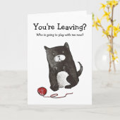 Kat met wol verlaat kaart (Gele Bloem)