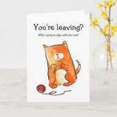 Kat met wol verlaat kaart (Gele Bloem)