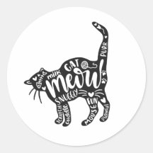 Kat met woorden binnenin