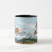 Kat met worstjes die de tijger besturen mok (Midden)