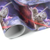 Kat met worstjes met ooglasers cadeaupapier (Rol Hoek)