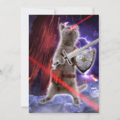 Kat met worstjes met ooglasers kaart (Achterkant)