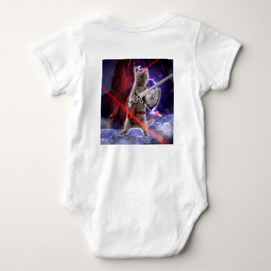 Kat met worstjes met ooglasers romper (Achterkant)