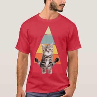 Kat met yoga Meditation Cat Yoga Pose T-shirt