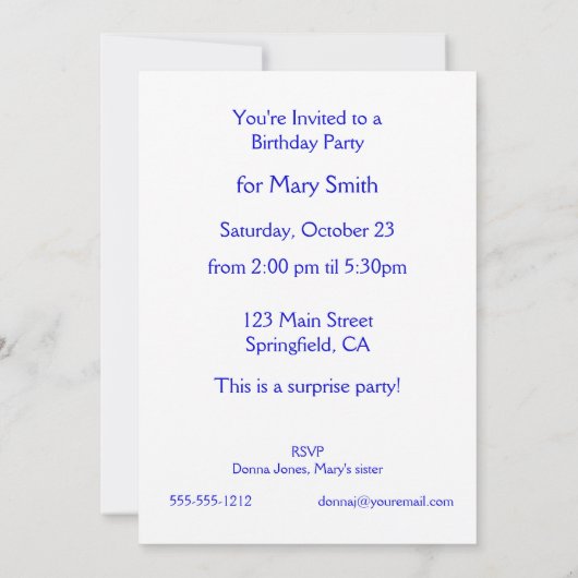 Kat met zeevoedsel Dinner Potluck Kaart (Achterkant)