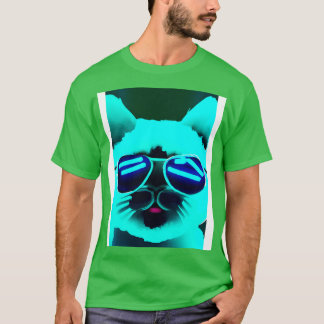 Kat met zonnebril 7 t-shirt