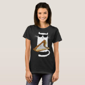 Kat met zonnebril harp spelend t-shirt (Voorkant volledig)