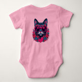 Kat met zonnebril romper (Achterkant)