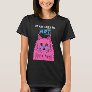 Kat Met Zonnebril Roze Katten Grafische Kunst T-shirt