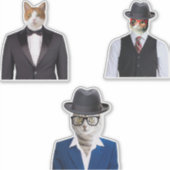 Kat met zonnebril sticker (Voorkant)