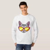 Kat met zonnebril t-shirt (Voorkant volledig)