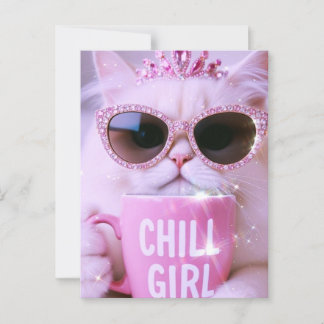 Kat met zonnebrillen briefkaart