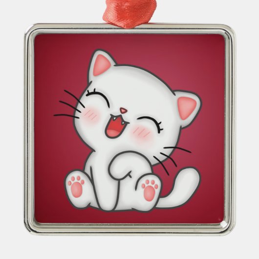 Kat Metalen Ornament (Voorkant)