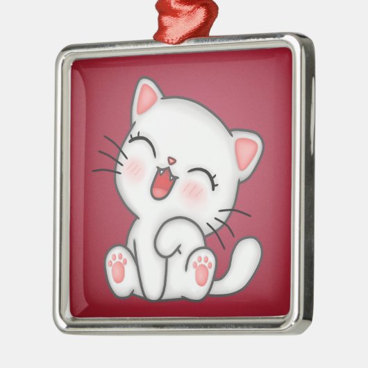 Kat Metalen Ornament (Links)