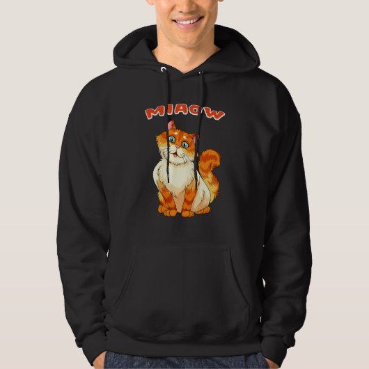 Kat Miauw Kat Hoodie (Voorkant)