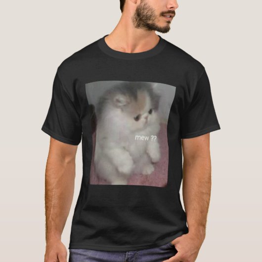 kat miauw meme t-shirt (Voorkant)