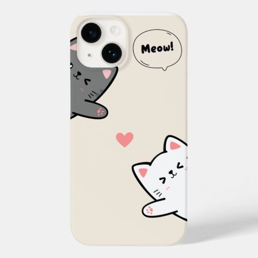 KAT MIAUW ONTWERP TELEFOONHOES Case-Mate iPhone CASE (Achterkant)