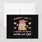 Kat Miauw Schattig Kitten Grappige Katten Cadeau Briefkaart (Voorkant / Achterkant)