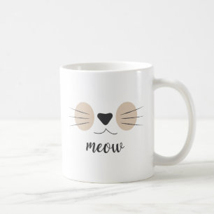 Kat miauwt, cute kat gezicht koffiemok