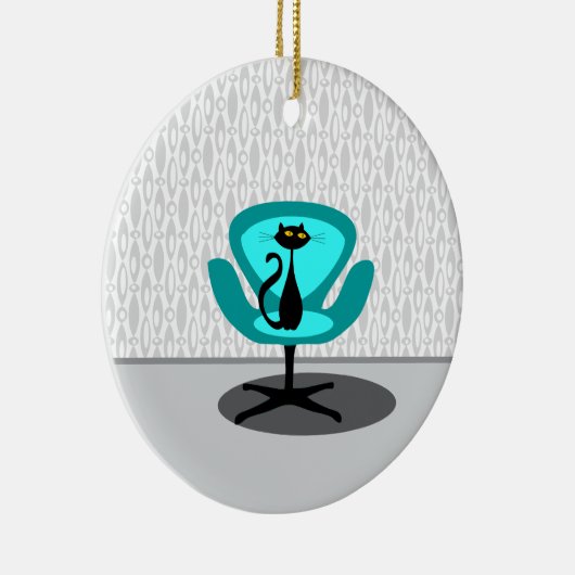 Kat - Mid Century Modern Keramisch Ornament (Rechts)