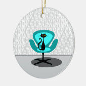 Kat - Mid Century Modern Keramisch Ornament (Links)