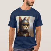 Kat middeleeuwse ridder t-shirt (Voorkant)