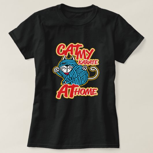 Kat mijn karate thuis t-shirt (Design voorkant)