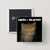 Kat "MIND = BLOWN"-Button Vierkante Button 5,1 Cm (Voorkant /achterkant)