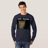Kat "MIND = BLOWN" Mannen T-Shirt met lang Sleeve (Voorkant volledig)
