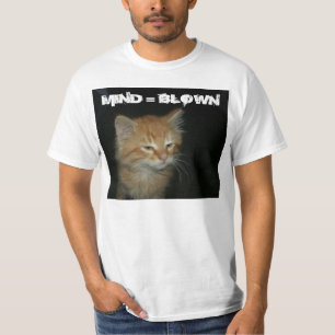 Kat "MIND = BLOWN" Mannen waarde T-shirt