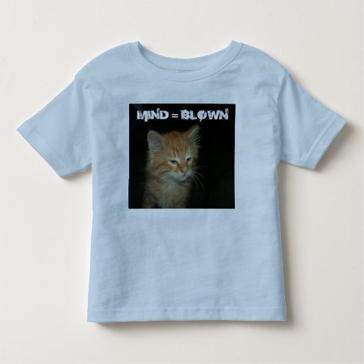 Kat "MIND = BLOWN" Toddler Ringer T-Shirt (Voorkant)