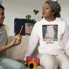 Kat Moeder As En Aangepaste Bruine Tekst Aangepast Hoodie