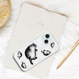 Kat moeder ben ik, maar huid en botten voor katten iPhone 15 case