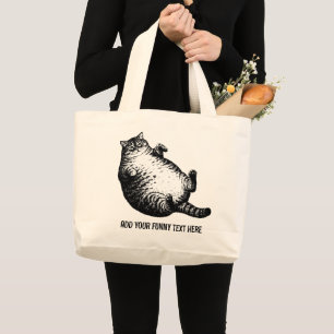 Kat moeder ben ik, maar vel over been voor kattenl grote tote bag