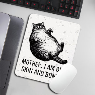 Kat moeder ben ik, maar vel over been voor kattenl muismat
