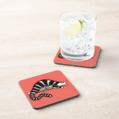 Kat Moeder beschermt haar Cute Kat Kind Bier Onderzetter (Rechterzijde)