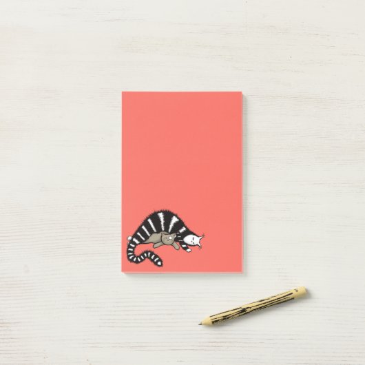 Kat Moeder beschermt haar Kat Post-it® Notes (Op bureau)