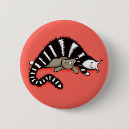 Kat Moeder beschermt haar Kat Ronde Button 5,7 Cm