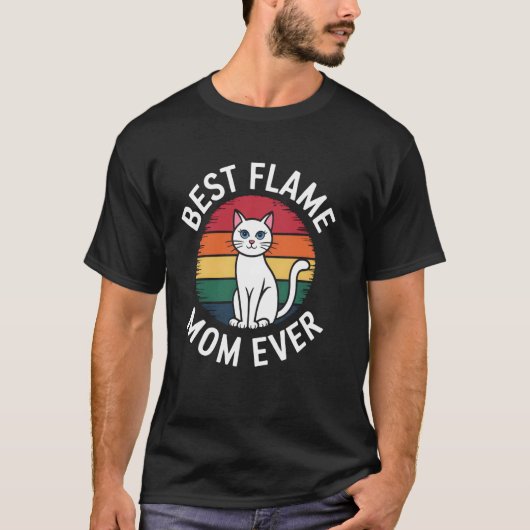 Kat Moeder Beste Vlam Moeder Ooit Grappige Kitten T-shirt (Voorkant)