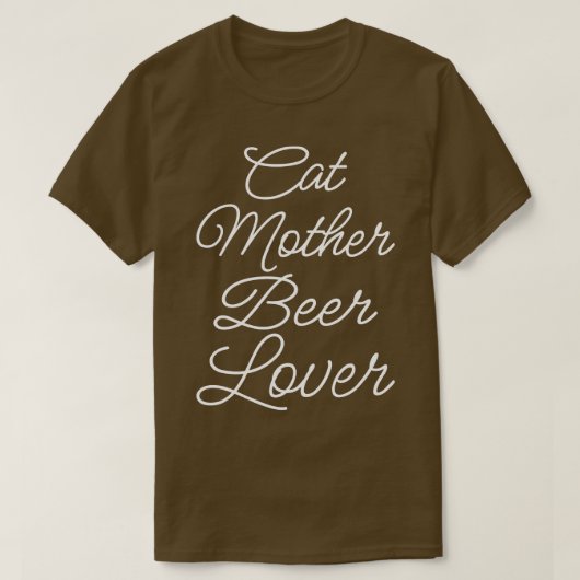 Kat Moeder Bier Liefhebber II T-shirt (Design voorkant)